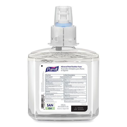 Image of Purell® Advanced Hand Sanitizer Foam, For Es4 Dispensers, 1,200 Ml Refill, Refreshing Scent, 2/Carton