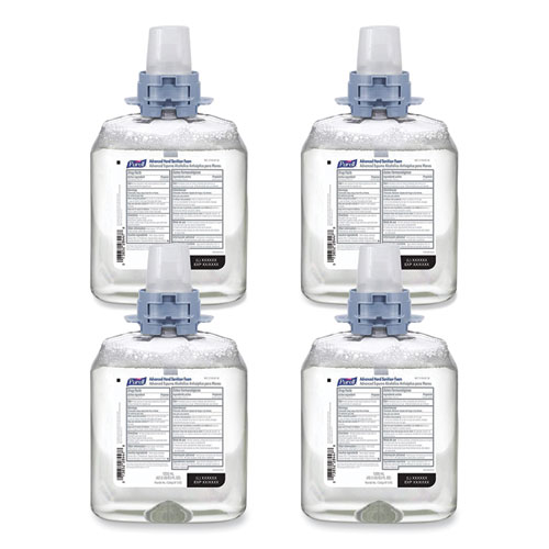 Advanced Hand Sanitizer Foam, For FMX-12 Dispensers, 1,200 mL, Unscented, 4/Carton
