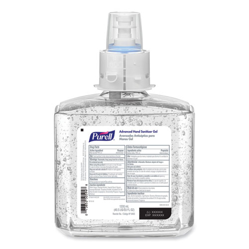 Image of Purell® Advanced Gel Hand Sanitizer Refill, 1,200 Ml, Clean Scent, For Es6 Dispensers, 2/Carton
