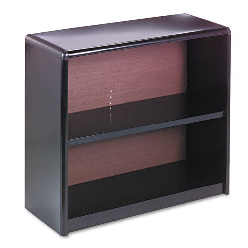 Value Mate Series Metal Bookcase, Two-Shelf, 31.75w x 13.5d x 28h, Black