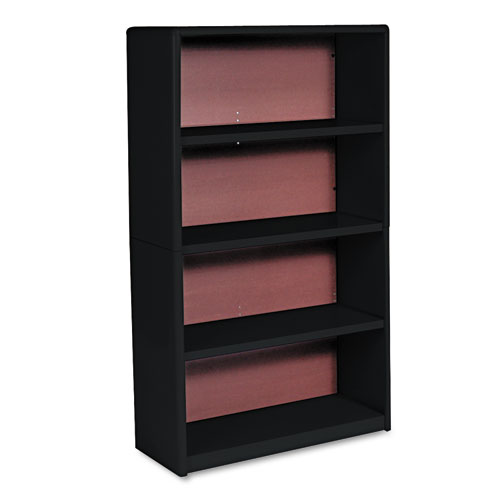 Value Mate Series Metal Bookcase, Four-Shelf, 31-3/4w X 13-1/2d X 54h, Black