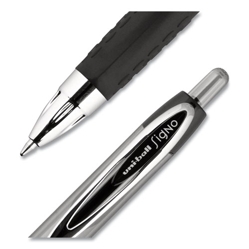 Image of Uniball® Signo 207 Gel Pen, Retractable, Medium 0.7 Mm, Assorted Ink Colors, Black Barrel, 8/Pack