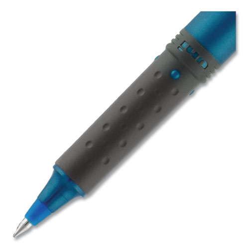 Image of Uniball® Grip Roller Ball Pen, Stick, Micro 0.5 Mm, Blue Ink, Blue Barrel, Dozen