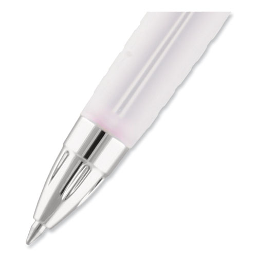 Image of Uniball® Signo 207 Gel Pen, Retractable, Medium 0.7 Mm, Black Ink, Pink Barrel, 2/Pack