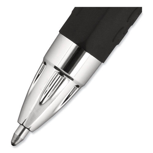 Signo 207 Gel Pen, Retractable, Bold 1 mm, Black Ink, Smoke/Black Barrel, Dozen