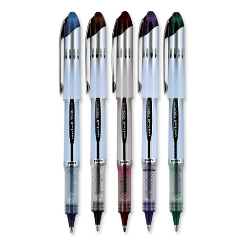VISION ELITE BLX Series Hybrid Gel Pen, Stick, Bold 0.8 mm, Assorted Ink and Barrel Colors, 5/Pack