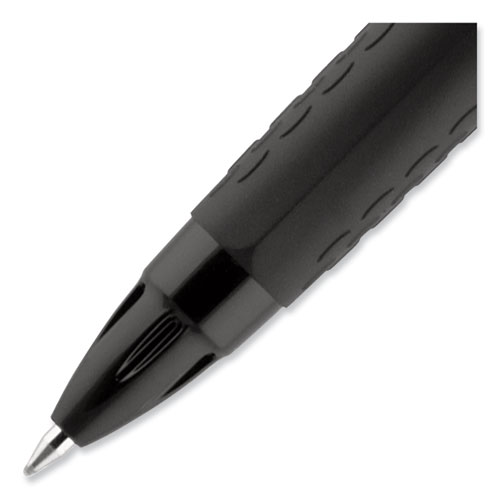 207 BLX Series Gel Pen, Retractable, Medium 0.7 mm, Blue-Infused Black Ink, Black/Blue/Smoke Barrel