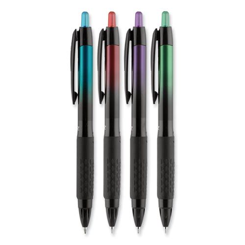 Image of Uniball® 207 Blx Series Gel Pen, Retractable, Medium 0.7 Mm, Assorted Ink And Barrel Colors, 4/Pack