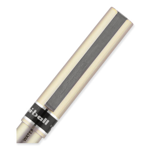 Image of Uniball® Deluxe Roller Ball Pen, Stick, Fine 0.7 Mm, Black Ink, Champagne Barrel, Dozen