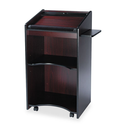 Safco® Executive Mobile Lectern, 25-1/4w x 19-3/4d x 46h, Mahogany