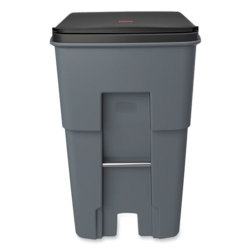 Image of Rubbermaid® Commercial Brute Roll-Out Heavy-Duty Container, 95 Gal, Polyethylene, Gray