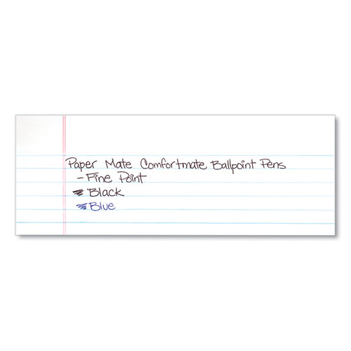 Image of Paper Mate® Comfortmate Ultra Ballpoint Pen, Retractable, Fine 0.8 Mm, Blue Ink, Blue Barrel, Dozen