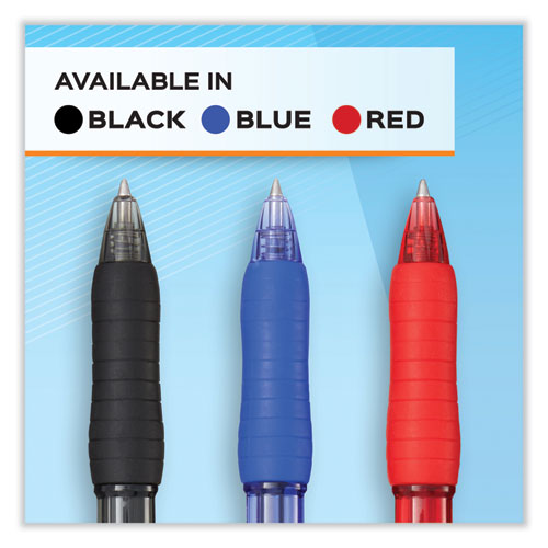 Profile Gel Pen, Retractable, Fine 0.5 mm, Red Ink, Translucent Red Barrel, Dozen
