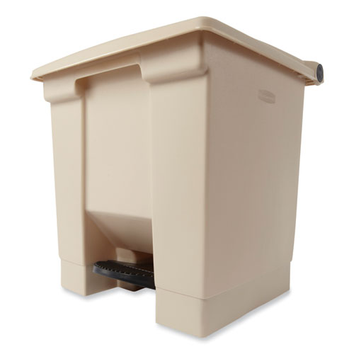 Image of Rubbermaid® Commercial Indoor Utility Step-On Waste Container, 8 Gal, Plastic, Beige