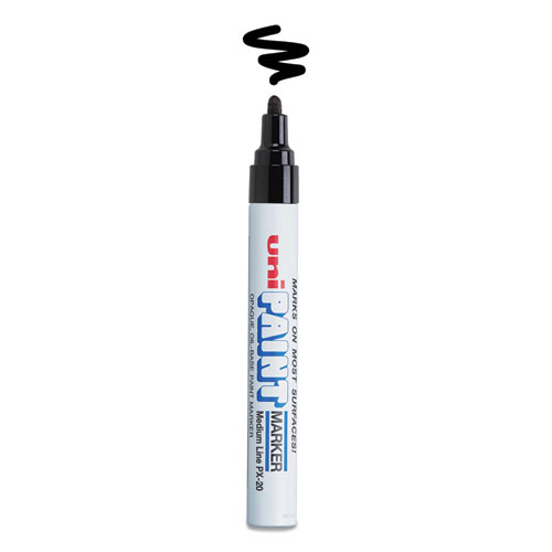 Image of Uni®-Paint Permanent Marker, Medium Bullet Tip, Black