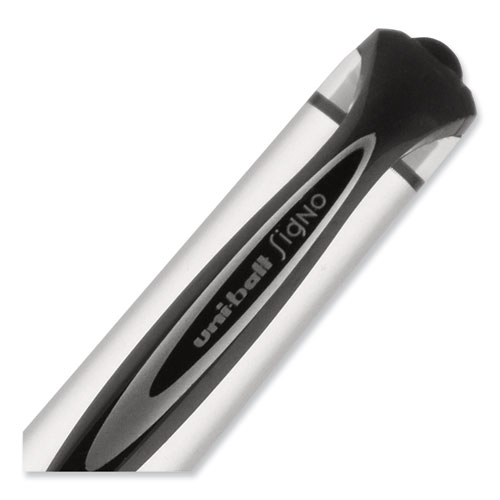 207 Impact Gel Pen, Stick, Bold 1 mm, Black Ink, Silver/Black Barrel