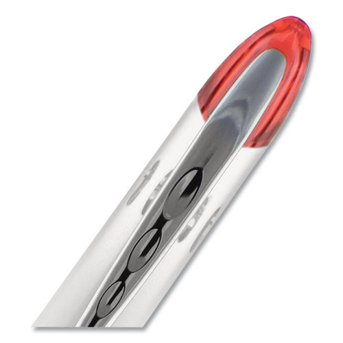 Image of Uniball® Vision Elite Roller Ball Pen, Stick, Bold 0.8 Mm, Red Ink, White/Red Barrel