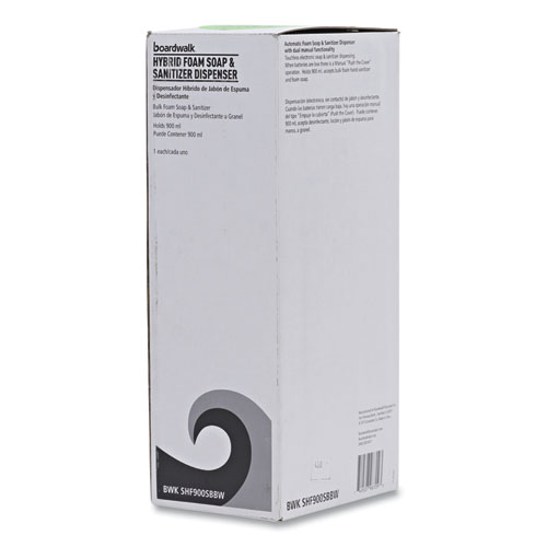 Image of Boardwalk® Bulk Fill Foam Soap Dispenser With Key Lock, 900 Ml, 5.25 X 4 X 12, Black Pearl