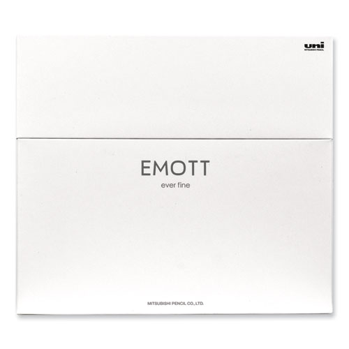 Uni-Ball emott Porous Point Pen, Stick, Fine 0.4 mm, Assorted Ink Colors, White Barrel, 10/Pack