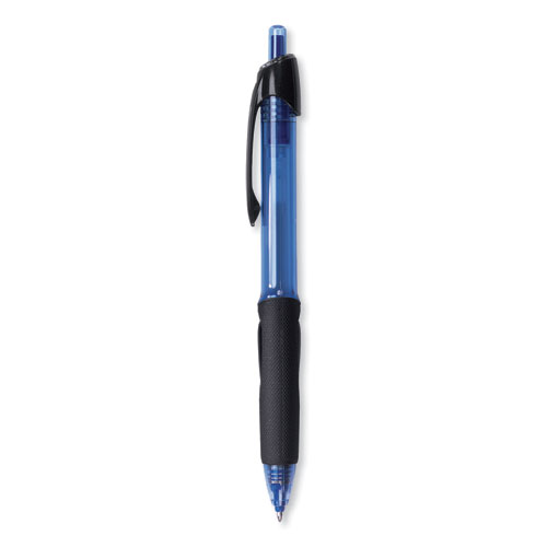 Power Tank RT Ballpoint Pen, Retractable, Bold 1 mm, Blue Ink, Translucent Blue/Black Barrel, Dozen