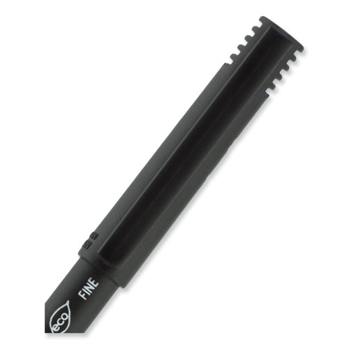 Image of Uniball® Onyx Roller Ball Pen, Stick, Fine 0.7 Mm, Black Ink, Black Matte Barrel, Dozen