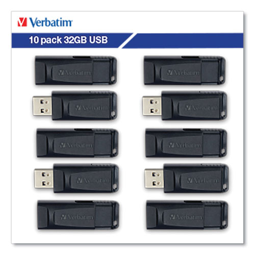 Store 'n' Go USB Flash Drive Business Bulk, 32 GB, Black, 10/Pack