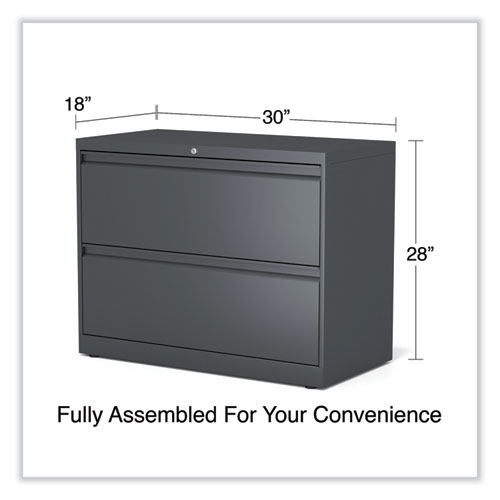 Lateral File, 2 Legal/Letter/A4/A5-Size File Drawers, Charcoal, 36" x 18.63" x 28"