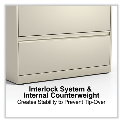 Image of Alera® Lateral File, 2 Legal/Letter-Size File Drawers, Putty, 36" X 18.63" X 28"