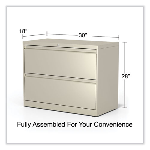 Lateral File, 2 Legal/Letter-Size File Drawers, Putty, 36" x 18.63" x 28"