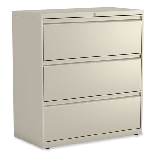Image of Lateral File, 3 Legal/Letter/A4/A5-Size File Drawers, Putty, 36" x 18.63" x 40.25"