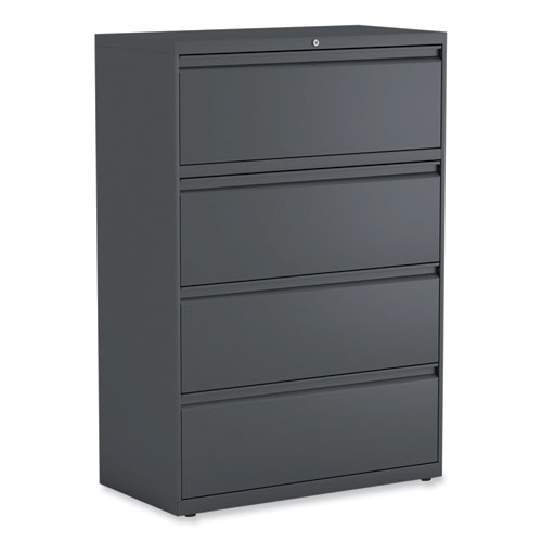 Image of Lateral File, 4 Legal/Letter/A4/A5-Size File Drawers, Charcoal, 36" x 18.63" x 52.5"