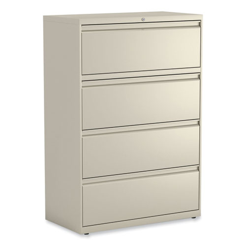 Image of Lateral File, 4 Legal/Letter-Size File Drawers, Putty, 36" x 18.63" x 52.5"