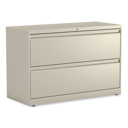 Image of Lateral File, 2 Legal/Letter-Size File Drawers, Putty, 42" x 18.63" x 28"