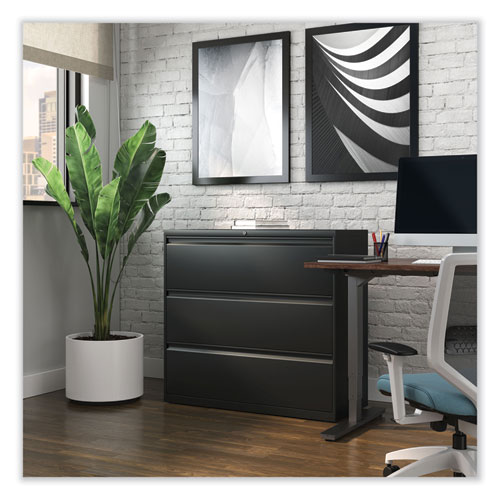 Lateral File, 3 Legal/Letter/A4/A5-Size File Drawers, Black, 42" x 18.63" x 40.25"