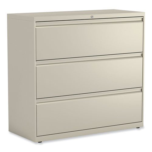 Alera® Lateral File, 3 Legal/Letter/A4/A5-Size File Drawers, Putty, 42" X 18.63" X 40.25"