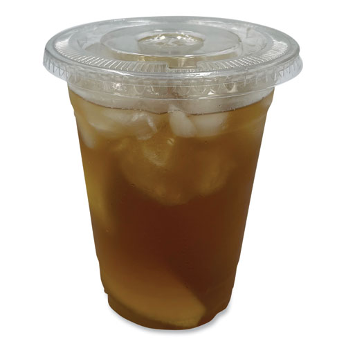 Image of Boardwalk® Pet Cold Cup Lids, Fits 12 Oz Squat And 14 To 24 Oz Plastic Cups, Clear, 1,000/Carton