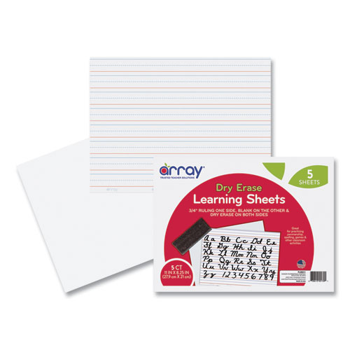 Pacon® Gowrite! Dry Erase Learning Boards, 8.25 X 11, White Surface, 5/Pack