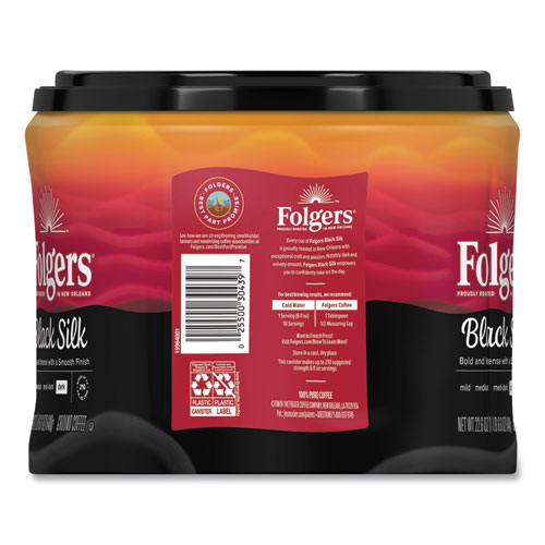 Image of Folgers® Coffee, Black Silk, 22.6 Oz Canister