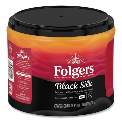 Image of Folgers® Coffee, Black Silk, 22.6 Oz Canister