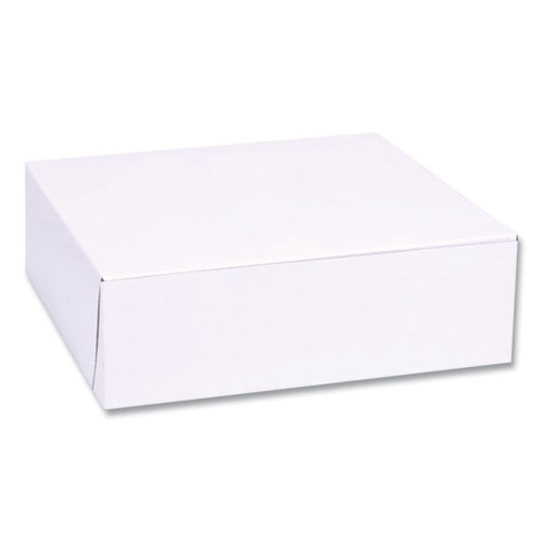 Image of Sct® White One-Piece Non-Window Bakery Boxes, Standard, 8 X 2.5 X 8, White, Paper, 250/Bundle