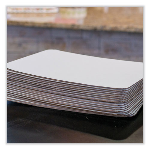 Bakery Bright White Cake Pad, Single Wall Pad, 1/4 Sheet, 10 x 14, White, Paper, 100/Bundle