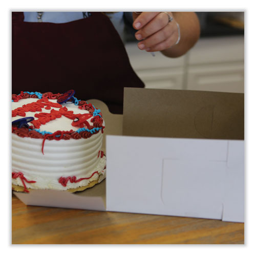 Image of Sct® White One-Piece Non-Window Bakery Boxes, Standard, 3 X 6 X 6, White, Paper, 250/Carton