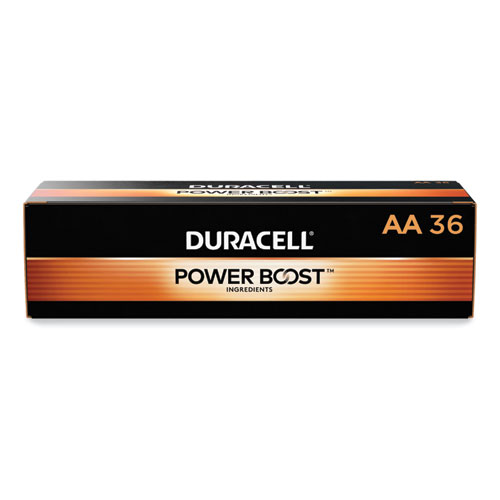 Image of Duracell® Power Boost Coppertop Alkaline Aa Batteries, 36/Pack