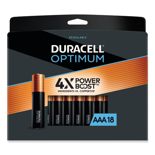 Duracell® Optimum Alkaline AAA Batteries, 18/Pack