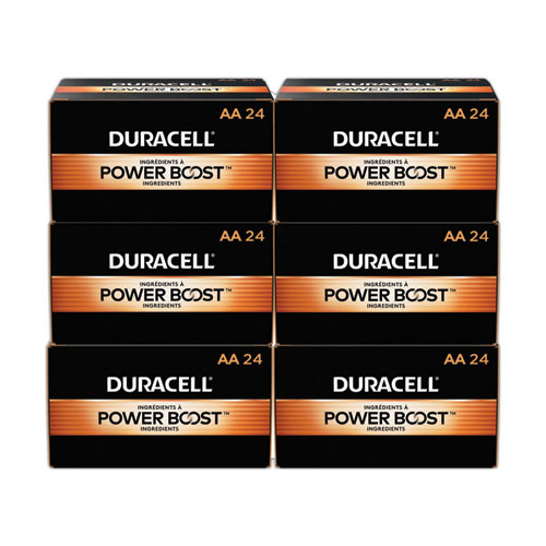 Duracell® Power Boost CopperTop Alkaline AA Batteries, 144/Carton