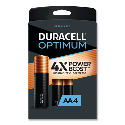 Duracell® Optimum Alkaline Aa Batteries, 4/Pack