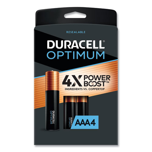 Optimum Alkaline AAA Batteries, 4/Pack DUROPT2400B4PRT