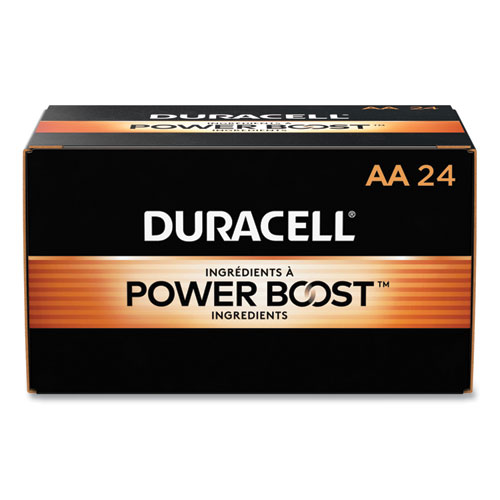 Image of Duracell® Power Boost Coppertop Alkaline Aa Batteries, 24/Box