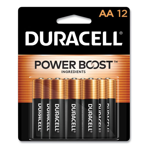 Duracell® Power Boost CopperTop Alkaline AA Batteries, 12/Pack