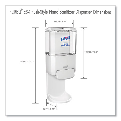 Image of Purell® Push-Style Hand Sanitizer Dispenser, 1,200 Ml, 5.25 X 8.56 X 12.13, White